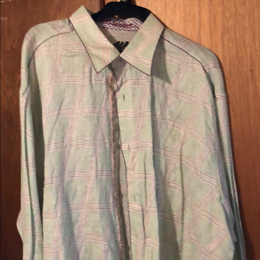 Robert Graham Key Lime Linen Shirt